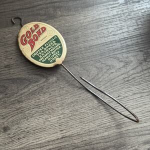 VINTAGE GOLD BOND PRODUCTS Bill Hook 1920s Celluloid Wall Receipt Coffee Sign Ad